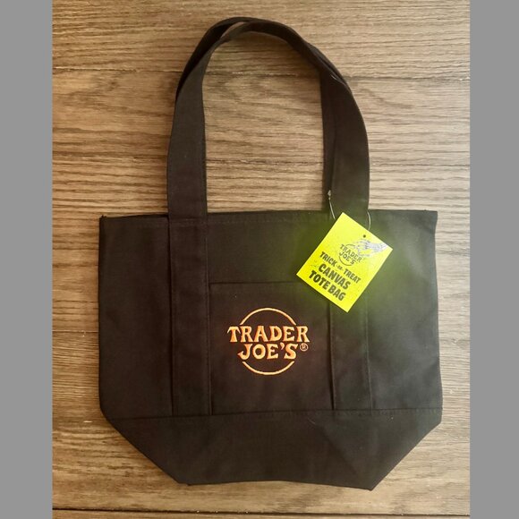 Trader Joe’s Mini Canvas Trick-or-Treat Tote (Black) - Picture 1 of 2